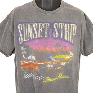 Sunset Strip T Shirt Mens Size XL Gray Street Racer Racing Tee PacSun